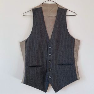 Grey Pinstriped Vest